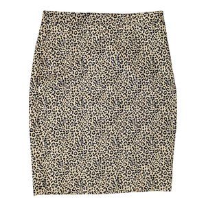 J CREW ~ Cotton Pencil Skirt ~ Leopard Animal Print ~ Women's 0
